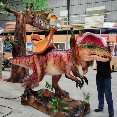 カスタマイズされる販売色のための現実的なディロフォサウルスの恐竜のアニマトロニクス