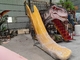 ガラス繊維の恐竜は階段運動場装置が付いているT Rexのスライダーを滑らせる