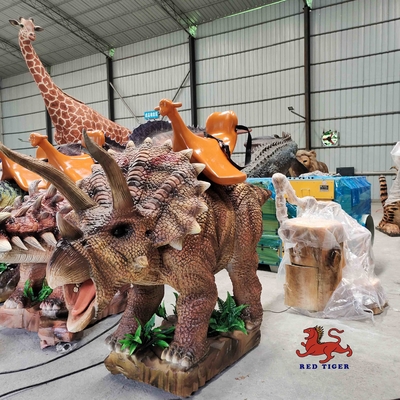 購入 恐竜のカスタマイズされたサイズの屋内アニマトロニクス トリケラトプスの乗車 online manufacture