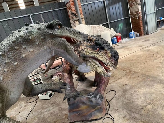 恐竜公園3Dの恐竜のAnimatronicsのディロフォサウルスのロボット恐竜モデル