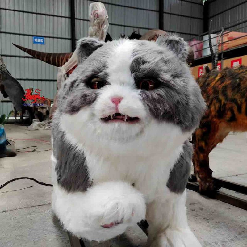 屋内実物大のリアルなアニマトロニクス猫防水 150kg