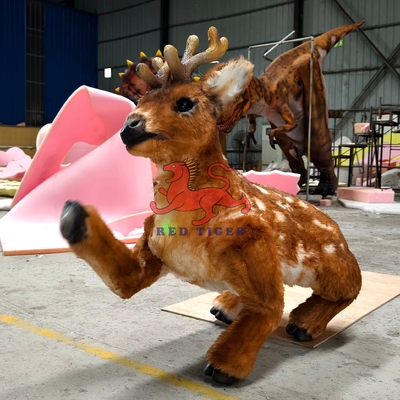 良い価格 新しいリアルなアニマトロニクスリモコン歩行ロボット動物トナカイロボット犬 オンライン