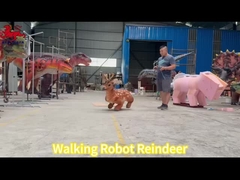 新しいリアルなアニマトロニクスリモコン歩行ロボット動物トナカイロボット犬